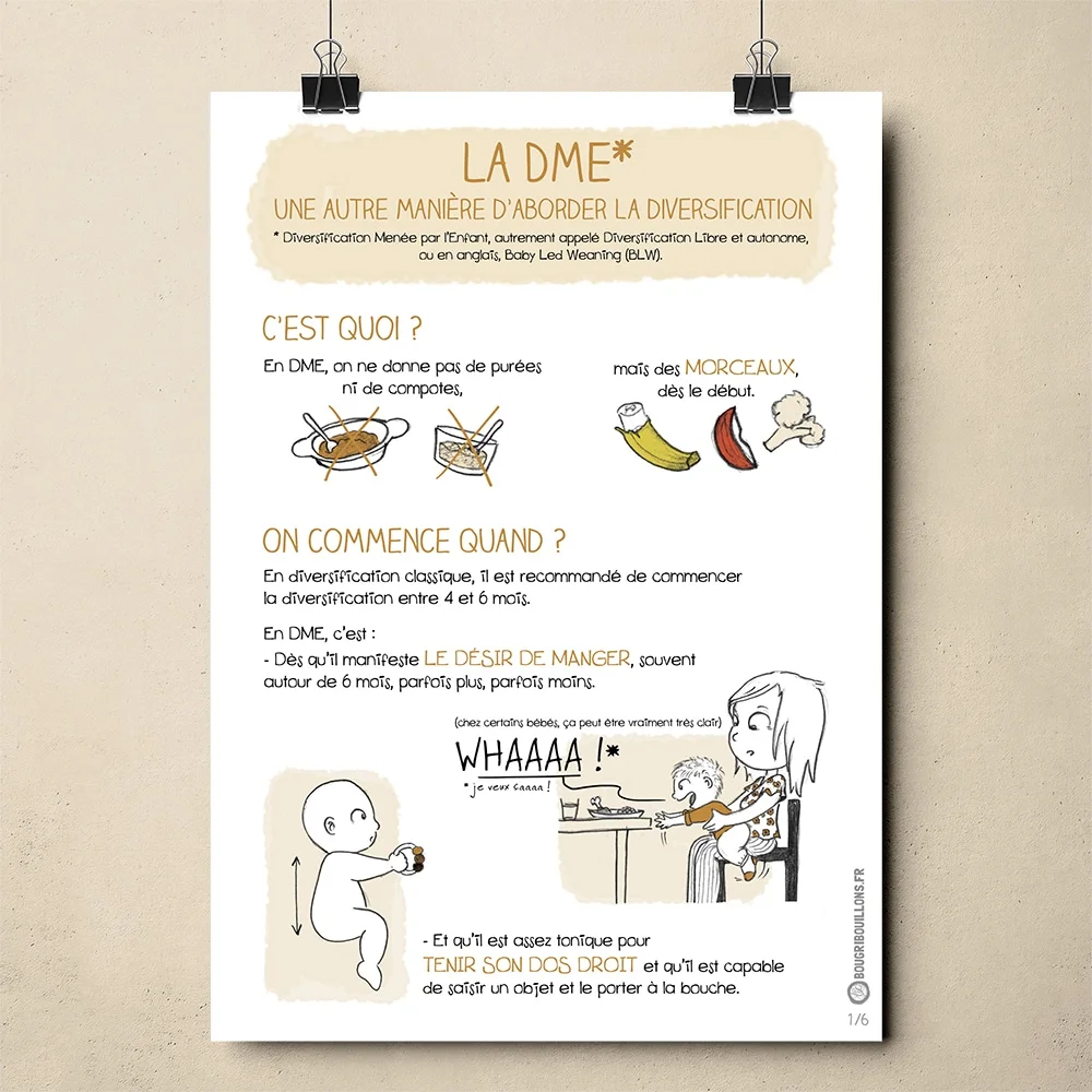 Affiche Bougribouillons Diversification Menée par l'Enfant. Affiche 1/6