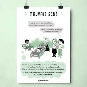 Affiche Bougribouillons Mauvais sens toboggan.