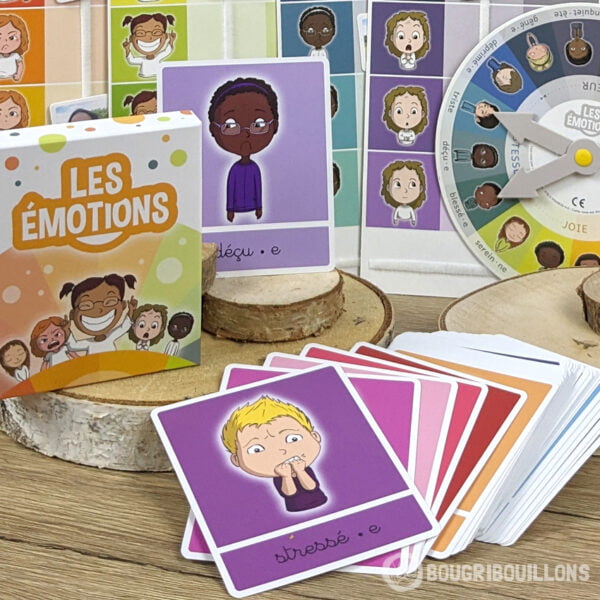 Pack des émotions Bougribouillons - Roue, échelles et cartes des émotions