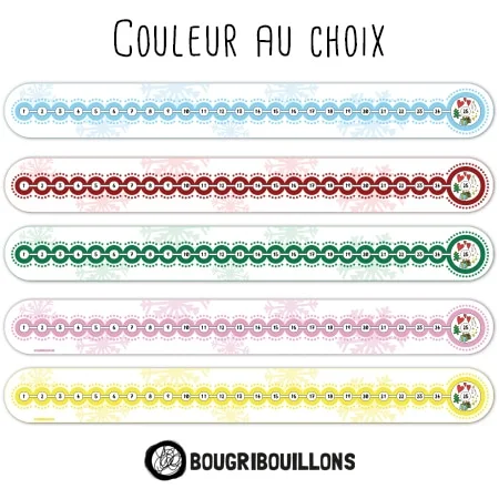 Frises de l'avent à gommettes bougribouillons