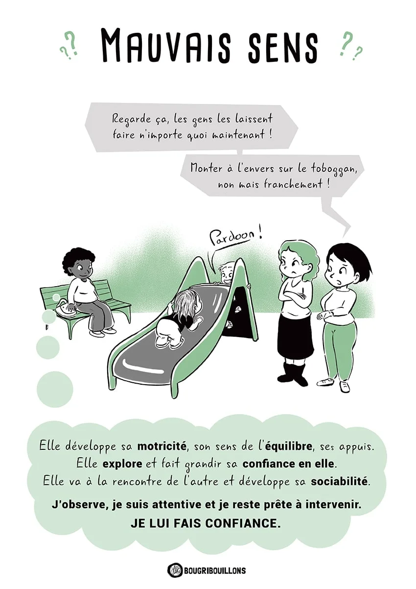 Monter le toboggan à l'envers