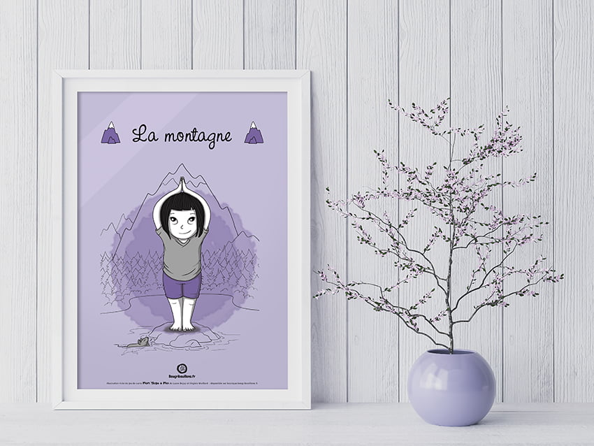 Affiche déco Mon yoga à Moi Posture montagne - Bougribouillons