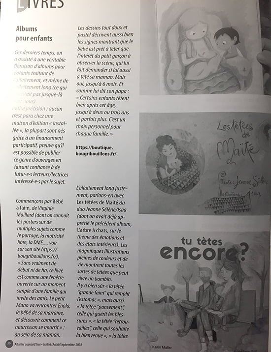 Extrait du magazine "Allaiter aujourd'hui" de la Leche League - Juillet/août/septembre 2018 Extrait du magazine "Allaiter aujourd'hui" de la Leche League - Juillet/août/septembre 2018