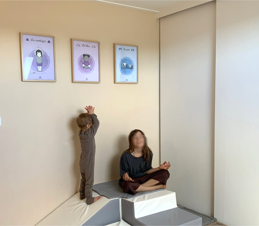 Affiche déco Mon yoga à Moi - chambre d'enfant - Bougribouillons