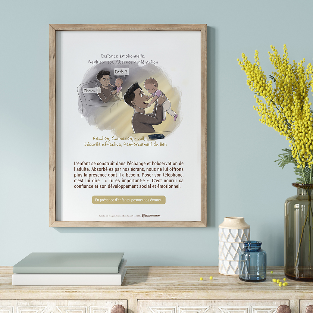 Affiche Bougribouillons "Regard sur... Poser son écran"