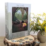 Puzzle "Dans la forêt" de 250 pièces tirée de l'album jeunesse "Bottes roses et cheveux au vent".