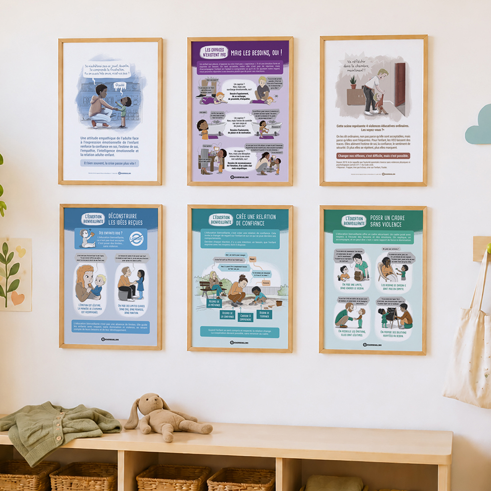 pack 6 affiche "Pour une éducation bienveillante"